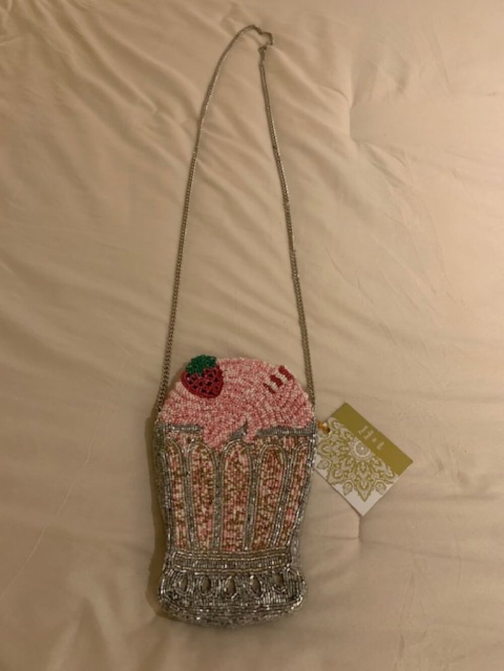 🍓🥤 Viral TikTok Beaded Strawberry Milkshake Crossbody NWT 🥤🍓